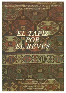 portada El tapiz por el revés (sobre traducción)