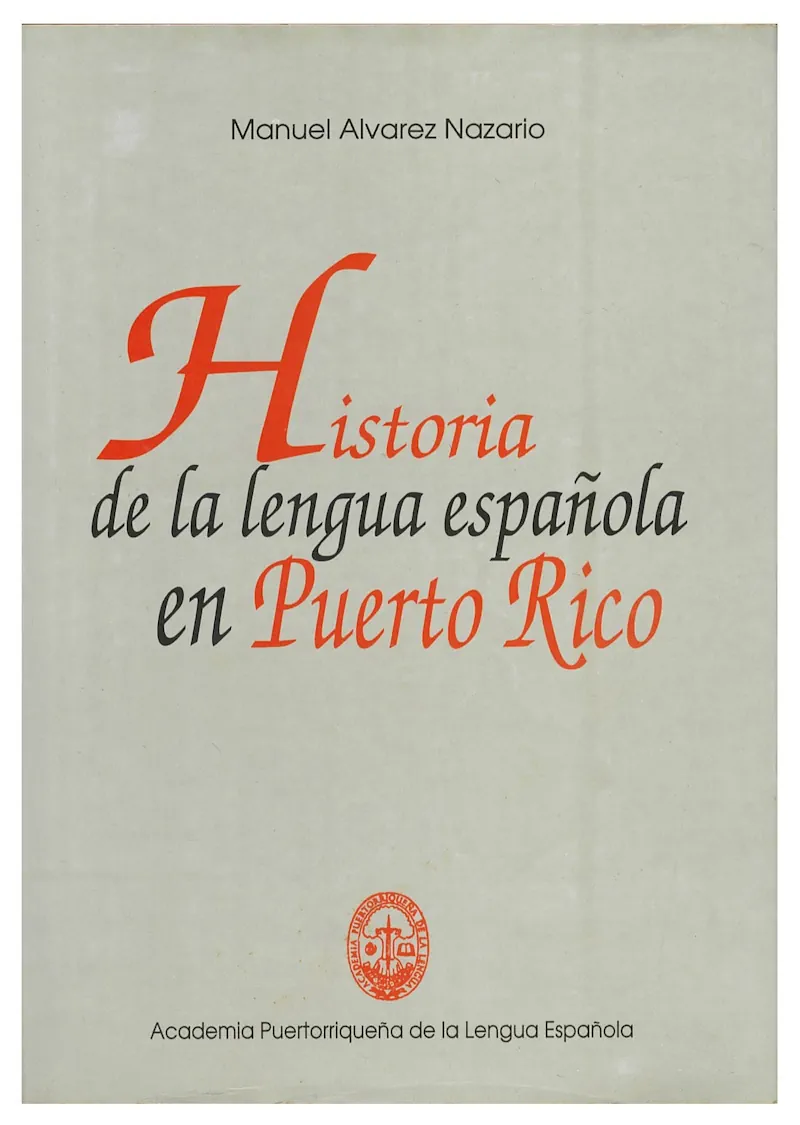 portada Historia de la lengua española en Puerto Rico