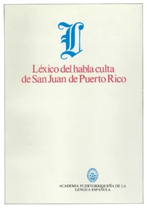 portada Léxico del habla culta de San Juan de Puerto Rico