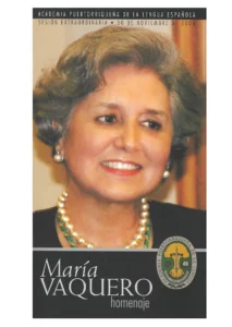 portada Homenaje a María Vaquero